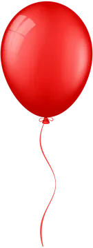 a red balloon on a white background