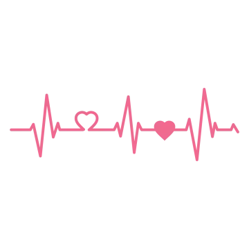a heartbeat with a heart in the middle