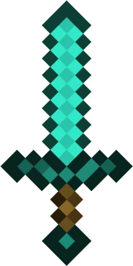 an image of a sword in pixel style