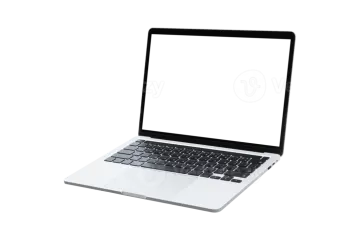 an open laptop computer with a blank screen