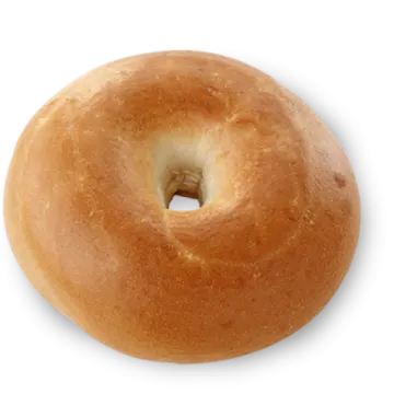 a bagel on a white background