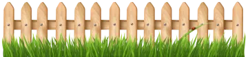 a wooden fence with grass in front of it