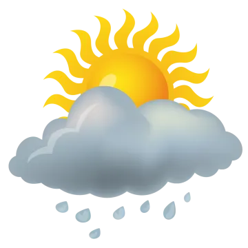 a cloud with a sun in the middle