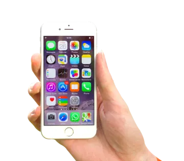 a person holding an iphone in their hand