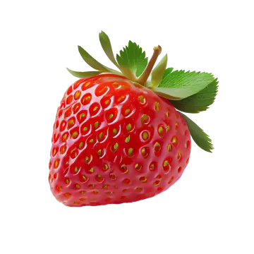 a strawberry on a white background