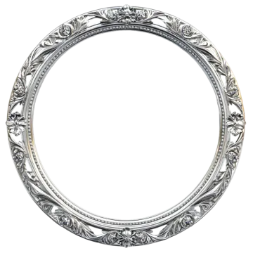 an ornate silver frame with diamonds on it
