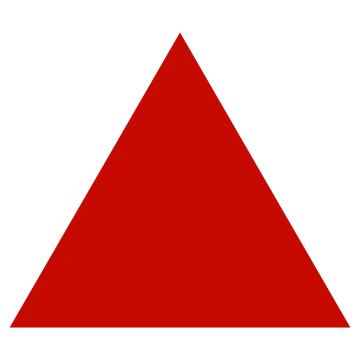 a red triangle on a white background