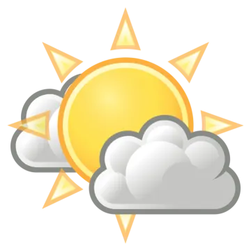 a sun and clouds clipart