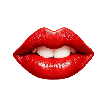 a woman's mouth with red lipstick