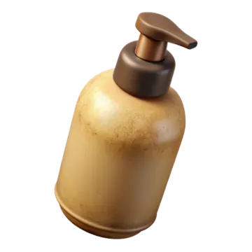 a bottle of soap on a white background