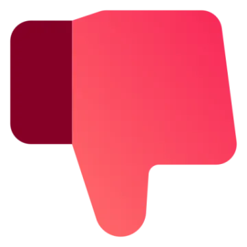 a red and pink speech icon