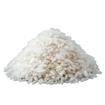 a pile of rice on a white background