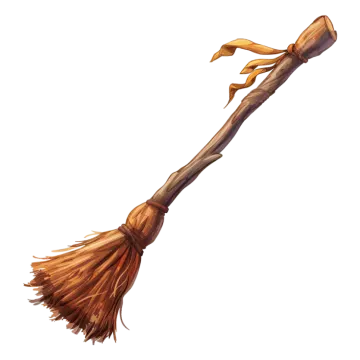 a broom on a white background