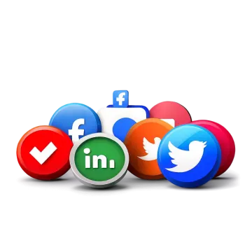 social icons on a white background