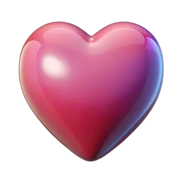 a red heart on a white background