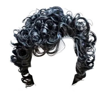 a woman's hair in black and white