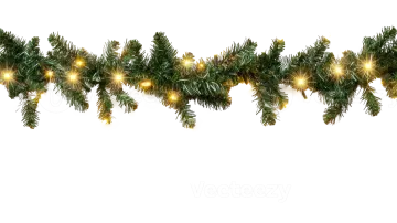 a christmas garland with lights on it