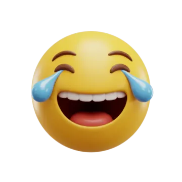a smiley face with tears on it's eyes