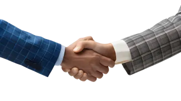 two men shaking hands