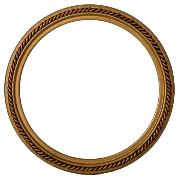a gold colored metal ring with braid design