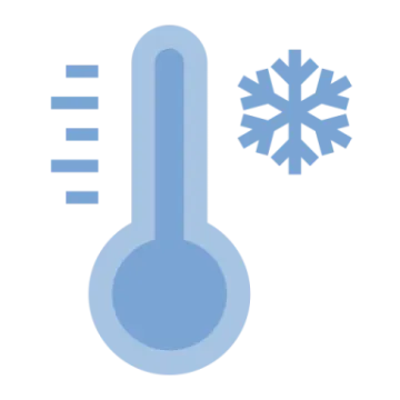 a thermometer with snow on it