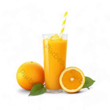 a glass of orange juice next to two oranges