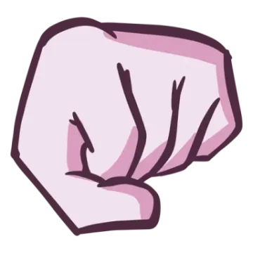 a hand pointing towards the viewer