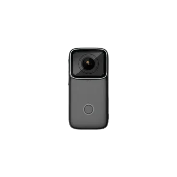 a black camera on a white background
