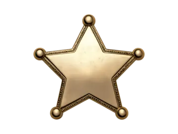 a gold star on a white background