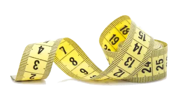 a measuring tape with numbers on it