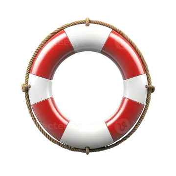 a life preserver on a white background
