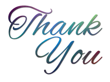 a colorful thank card with the words thank you