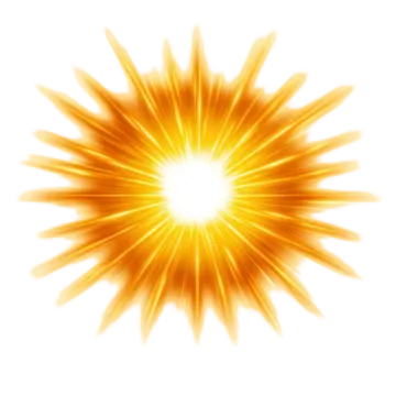 a burst of light on a white background
