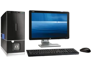 a desktop computer sitting on top of a desk
