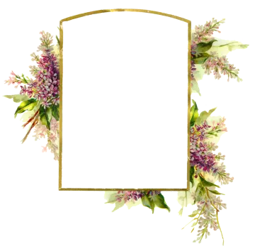 a gold frame with flowers and leaves