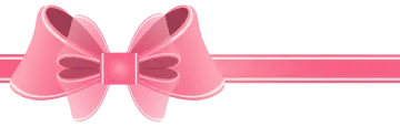 a pink ribbon with a bow on it