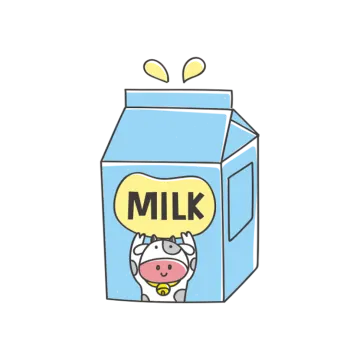 a milk carton with a cow in it
