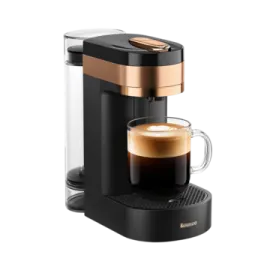 a coffee machine with a cup of coffee