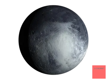 an image of the moon with a red background