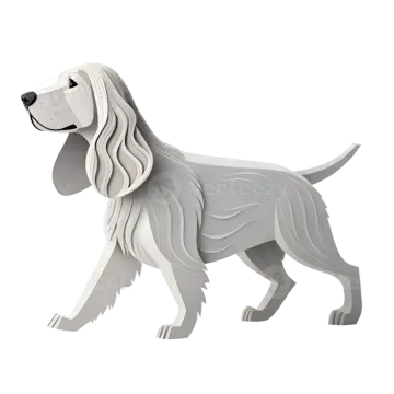 a paper cut of a dog