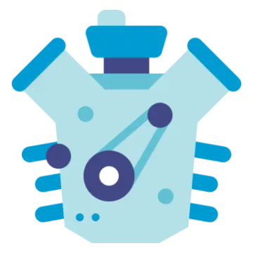 an icon of a robot head