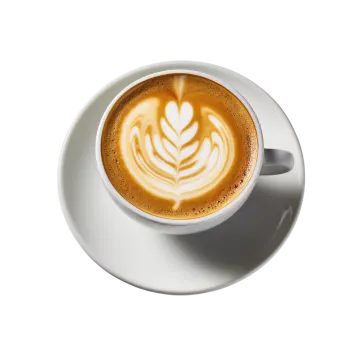 a cup of coffee on a saucer