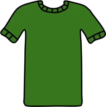 a green t - shirt