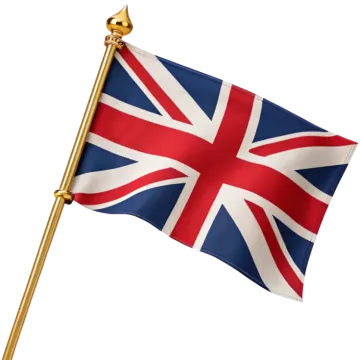a british flag on a pole