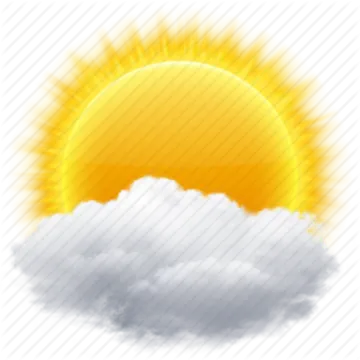 the sun and clouds icon