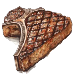 a drawing of a piece of meat