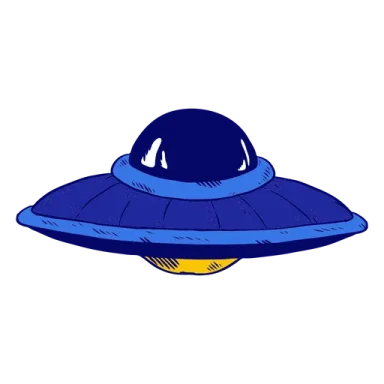 a blue alien hat