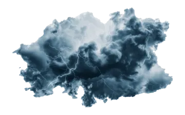 a cloud with lightning in the sky