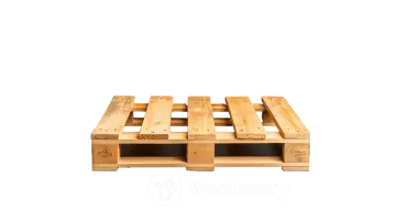 a wooden crate on a white background