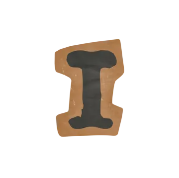 a piece of paper with the letter i on it